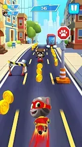 Talking Tom in a unique hero suit
